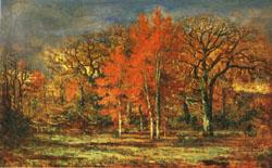 Edge of the Woods;Cherry Trees in Autumn, charles le roux